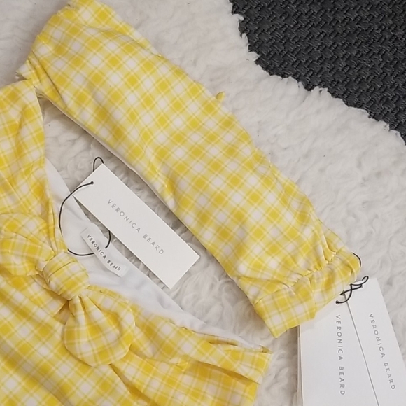 💕VERONICA BEARD💕 Catarina Bandeau Bikini Top (L) + Azoia Tie Waist Bottom (XL) - Picture 14 of 16